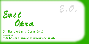 emil opra business card